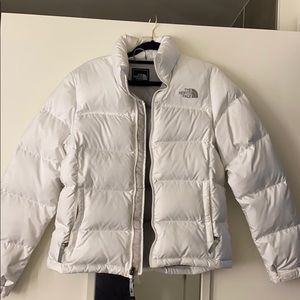 The North face 700 series white down puffer coat.